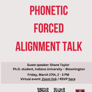Phonetic Forced Alignment Talk